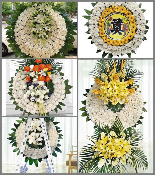 江苏泰州姜堰区溱潼镇湖北村花圈速递
